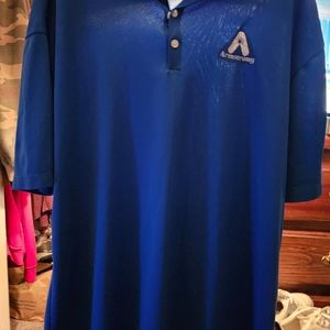 Nike Golf Shirt Men's XXL Blue Performance Polo Dri Fit Armstrong